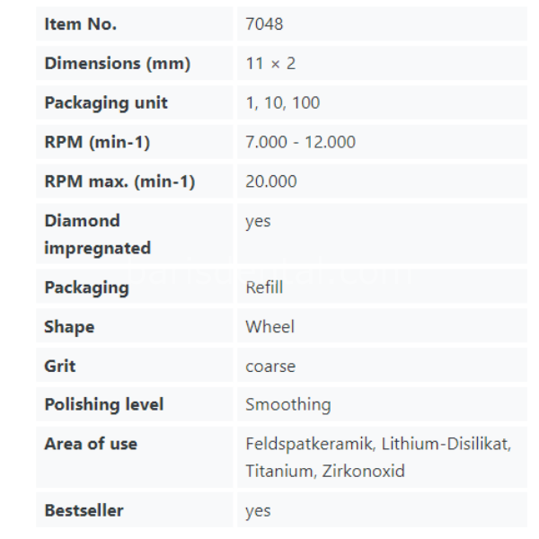 EVE Dental Diapol HP4048 Piyasemen için Porselen Cila Lastiği