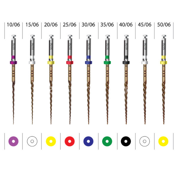 Endoart Gold 06 Açılı Nikel Titanyum Kanal Eğesi-25MM