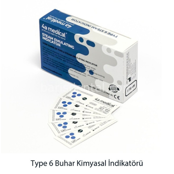 4A Medikal Otoklav Buhar indikatörü Type 6 - Kullanıma hazır