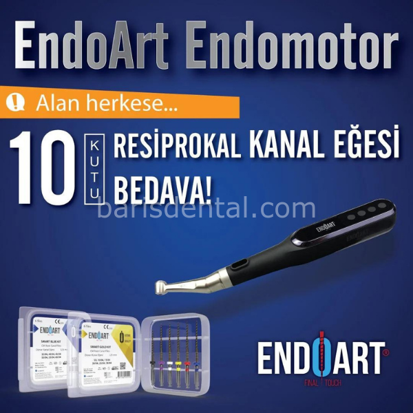 10 Kutu Endoart Resirpoc Kanal Eğesi + Endoart Endomotor (Apex dahili)