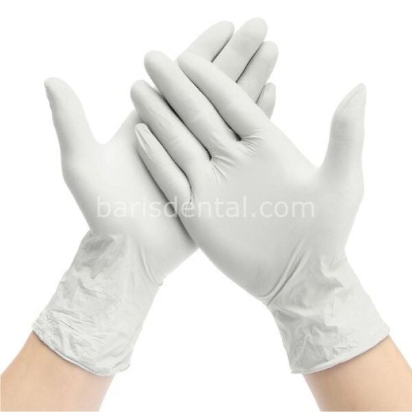 MCC Beyaz Latex Pudralı Cerrahi Muayene Eldiven 50 lik Paket