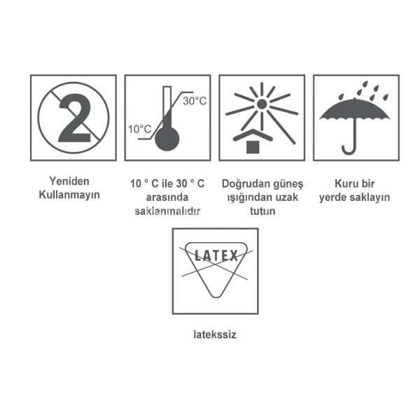 MCC Beyaz Latex Pudralı Cerrahi Muayene Eldiven 50 lik Paket