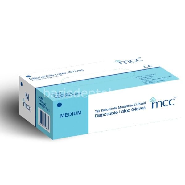 Mcc Beyaz Pudralı Muayene Eldiveni 1 Kutu