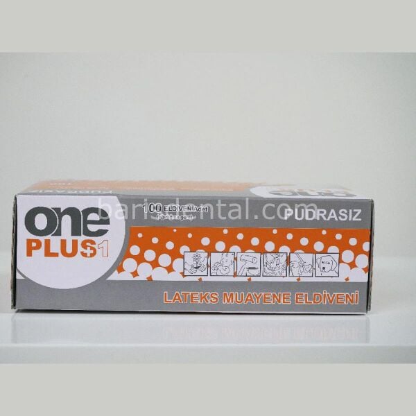 One Plus Beyaz Latex Pudrasız Muayene Eldiven