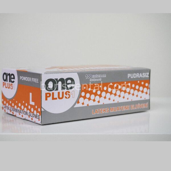 One Plus Beyaz Latex Pudrasız Muayene Eldiven