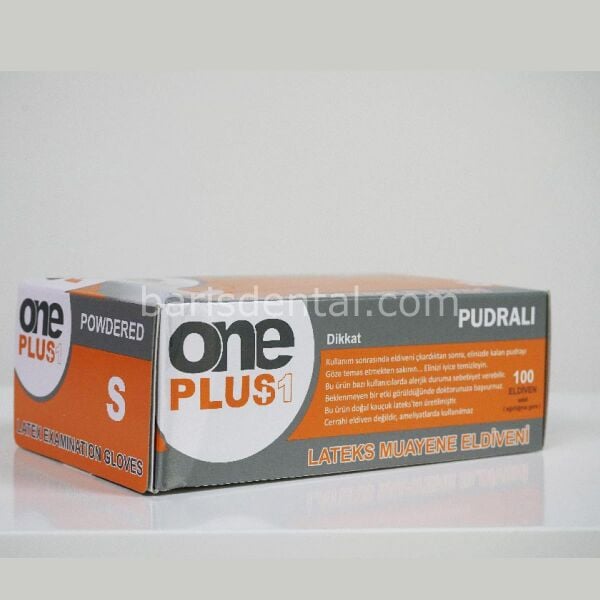 One Plus Beyaz Latex Pudralı Muayene Eldiven