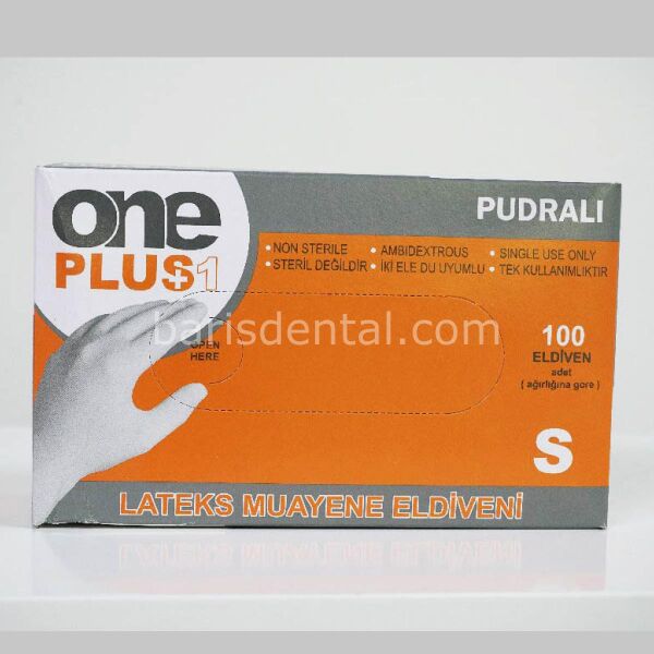 One Plus Beyaz Latex Pudralı Muayene Eldiven