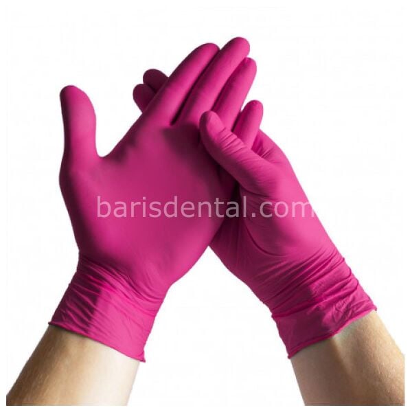 Mcc Pembe Nitril Pudrasız Muayene Eldiveni 1 Kutu