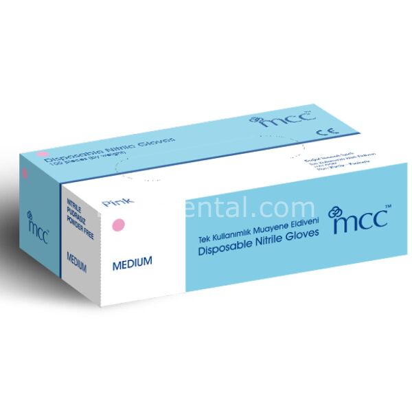 Mcc Pembe Nitril Pudrasız Muayene Eldiveni 1 Kutu