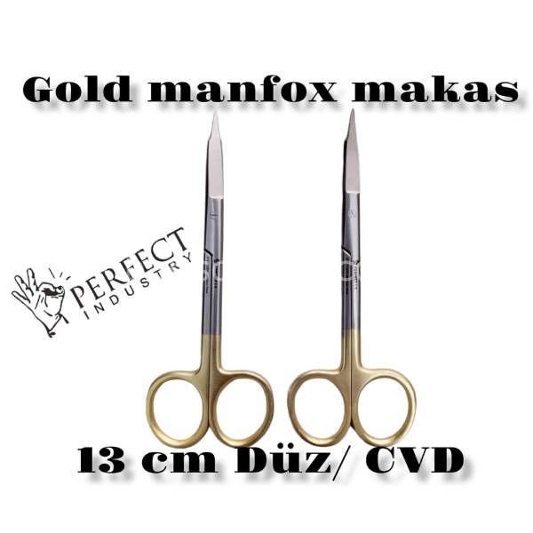 Gold Manfox Makası 13 cm Düz