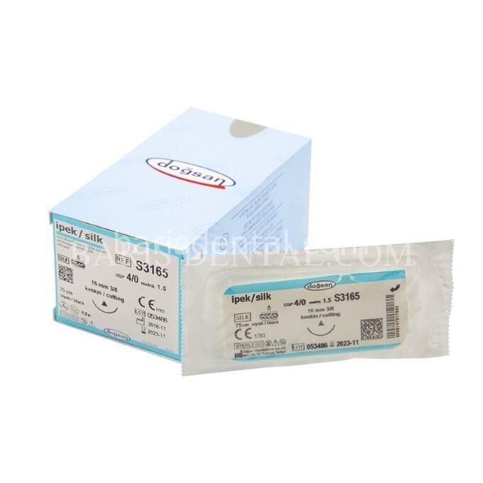 Doğsan İpek/Silk Sütur 4/0 16 3/8 Keskin(Δ),75cm