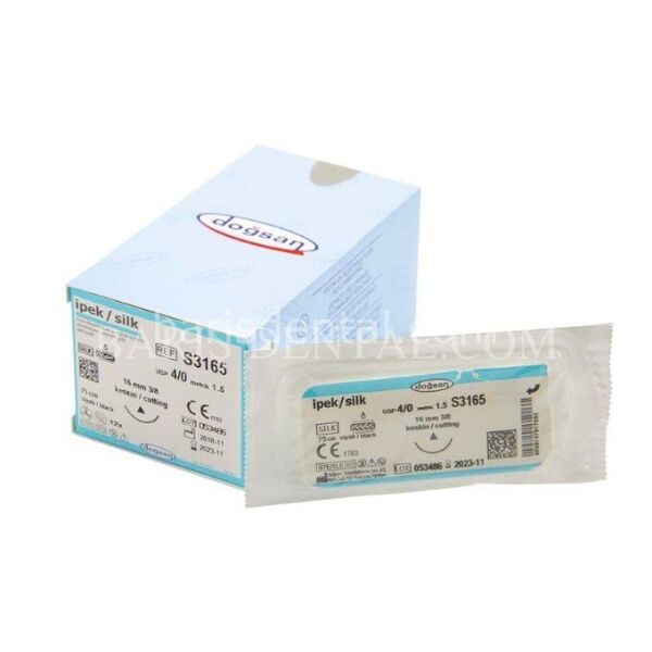Doğsan İpek/Silk Sütur 4/0 16 3/8 Keskin(Δ),75cm