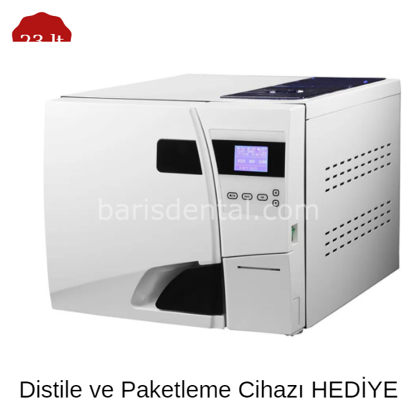Lafomed Otoklav Cihazı 23 lt  B Class Otoklav Cihazı- Distile ve Paketleme Hediye