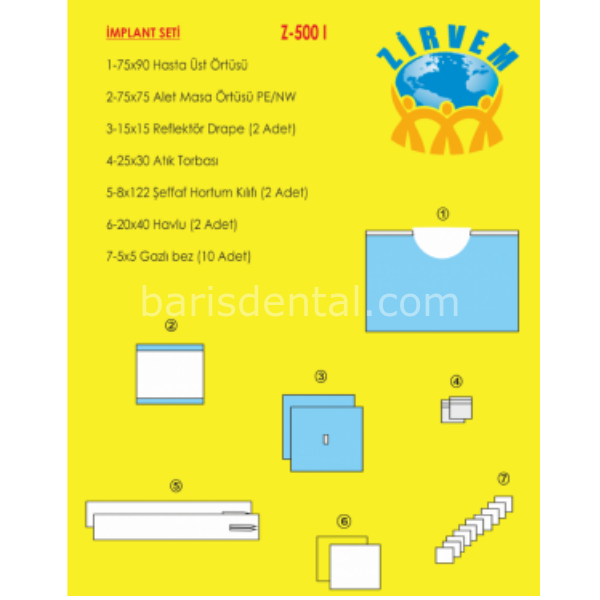Cerrahi İmplant Örtüsü - İmplant Seti