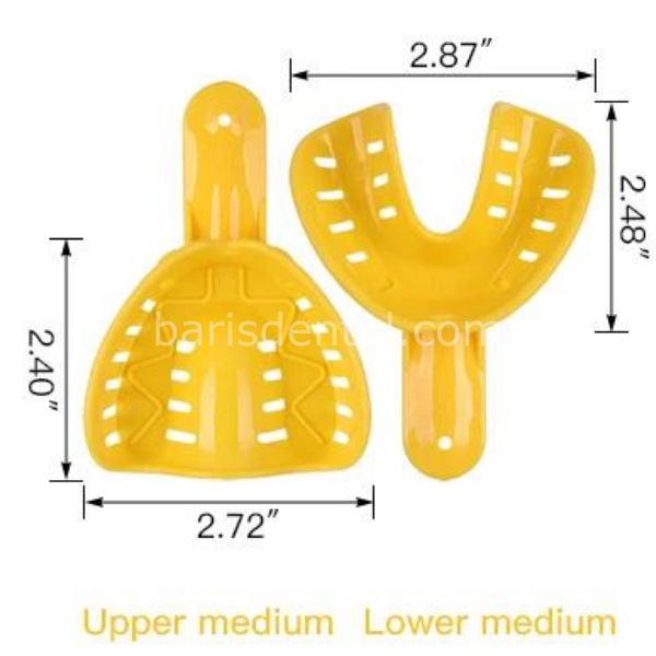Plastik Ölçü Kaşığı Yetişkin M Beden Ortodondik - Otoklavlanabilir- Takım