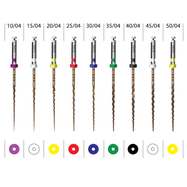 Endoart Gold 04 Açılı Nikel Titanyum Kanal Eğesi-25MM