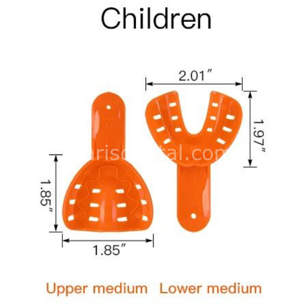 Plastik Ölçü Kaşığı Çocuk M Beden Ortodondik - Otoklavlanabilir- Takım
