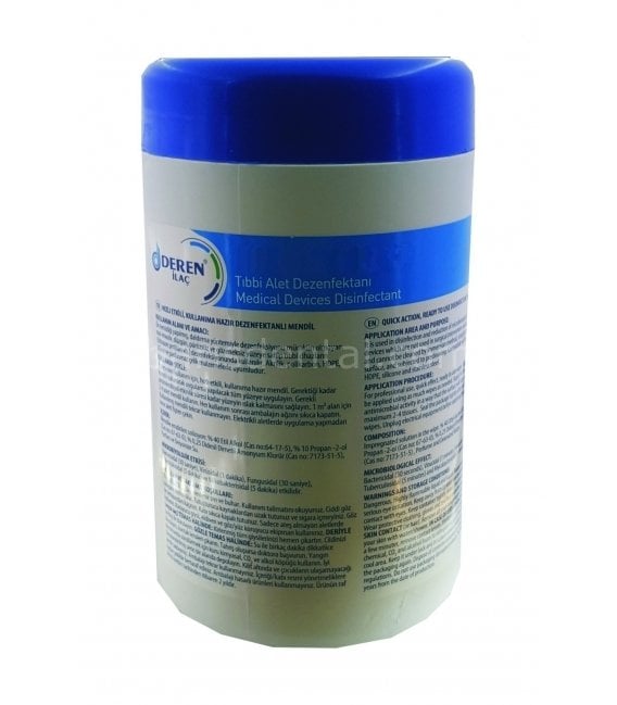 Derdevice PP Dezenfektanlı Mendil 100 lü