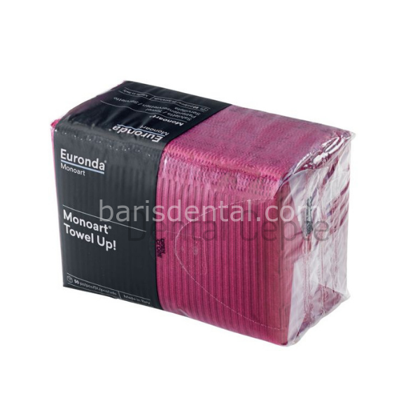 Euronda Monoart Renkli Tabla Örtüsü 50 Adet ( Bordo )