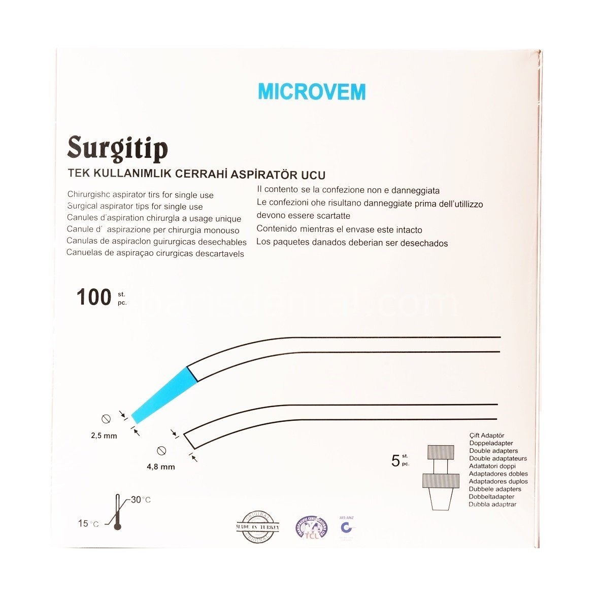 Microvem Cerrahi Sakşın- Aspiratör Ucu 100 lük