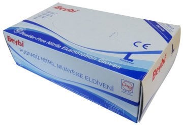 Beybi Mavi Nitril Muayene Eldiveni