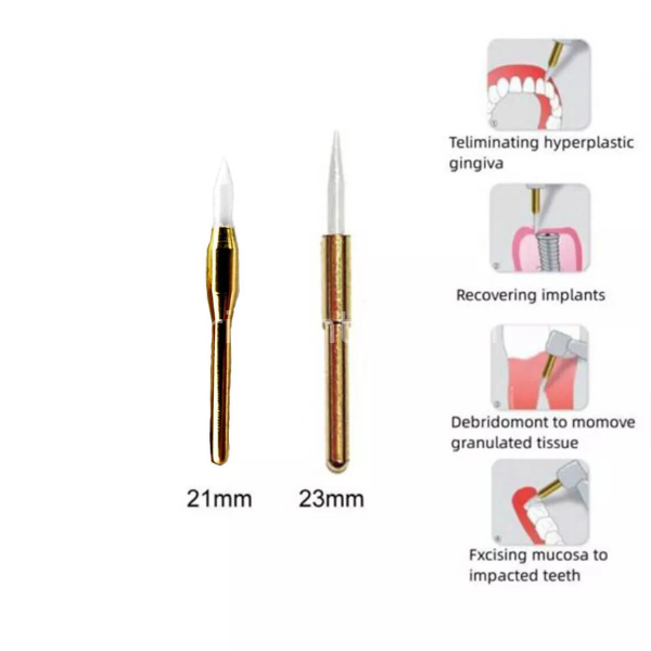Cerrahi Yumuşak Doku Firezi -Zirkonyum Diş Eti Hassas Kesim Firezi 2'li Pkt.