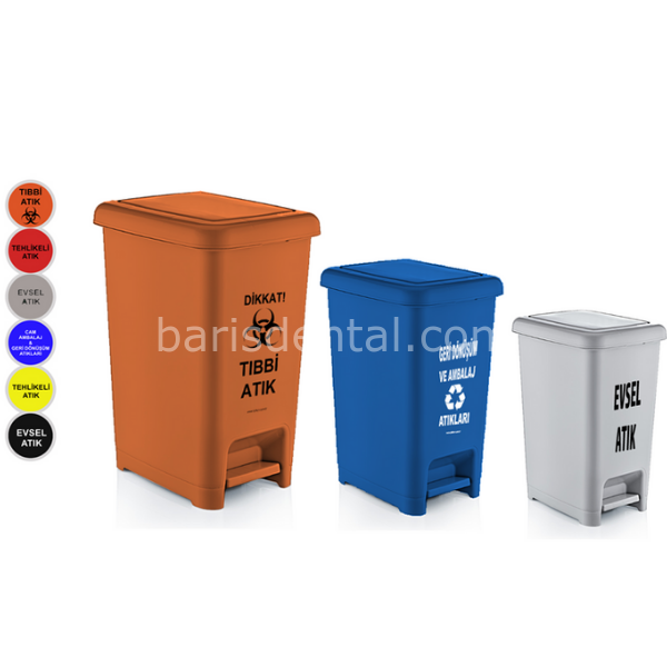 Tıbbi Atık Kovası - 40 Lt. Evsel Atık için