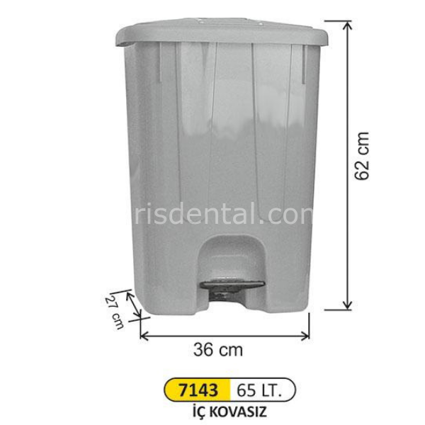 Tıbbi Atık Kovası - 40 Lt. Evsel Atık için