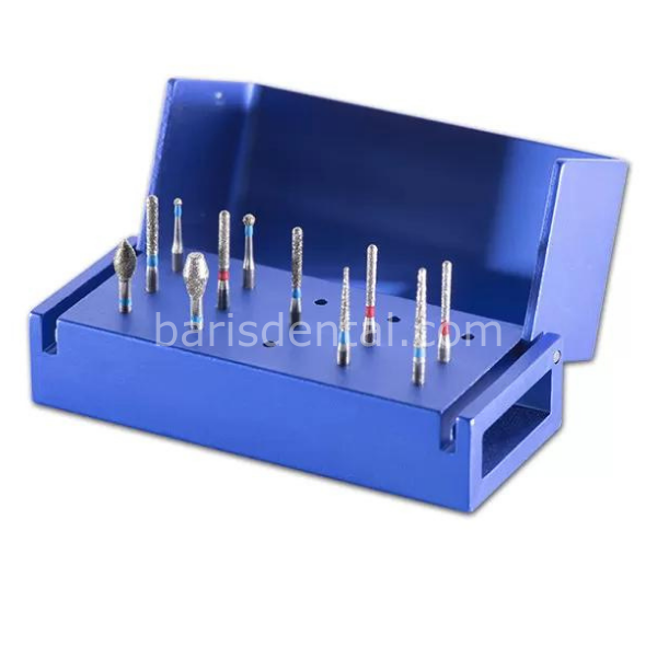 Aeratör Elmas Frezi - Çin 10 lu Blester Paketi Alev Uçlu Model SARI Kuşak