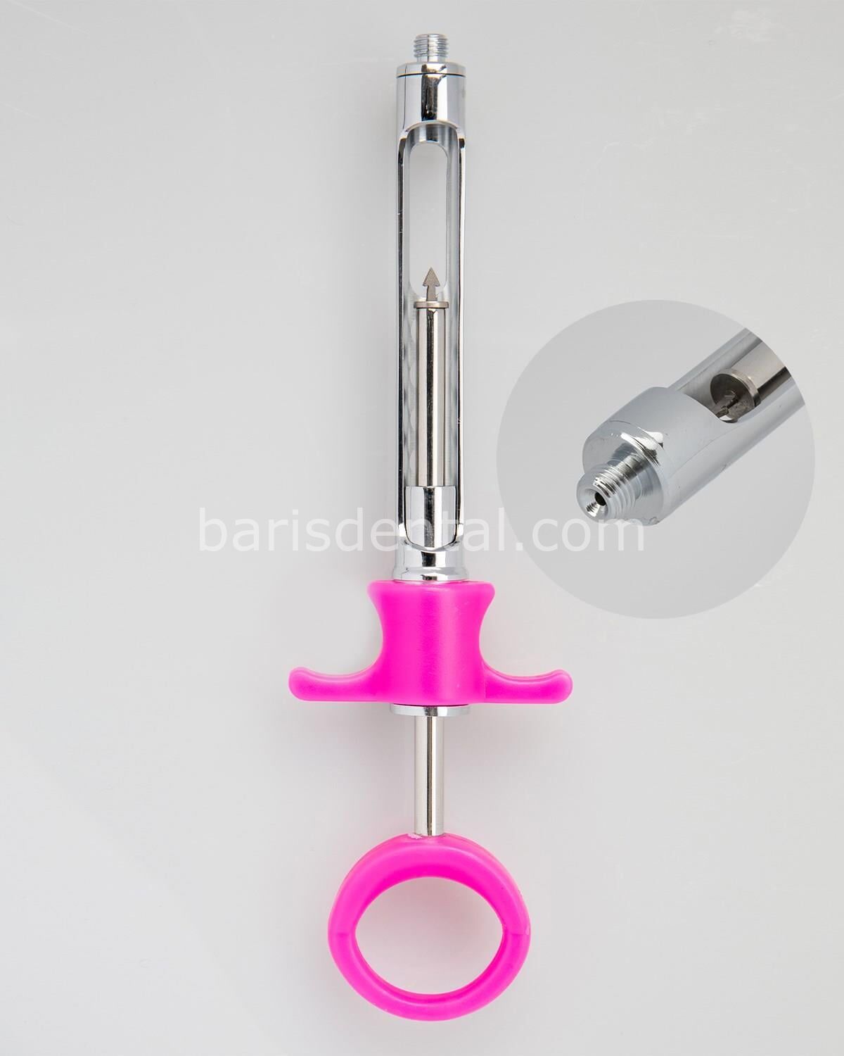 Doğrusal Aspirasyonlu Şırınga 16cm -Pembe Renk