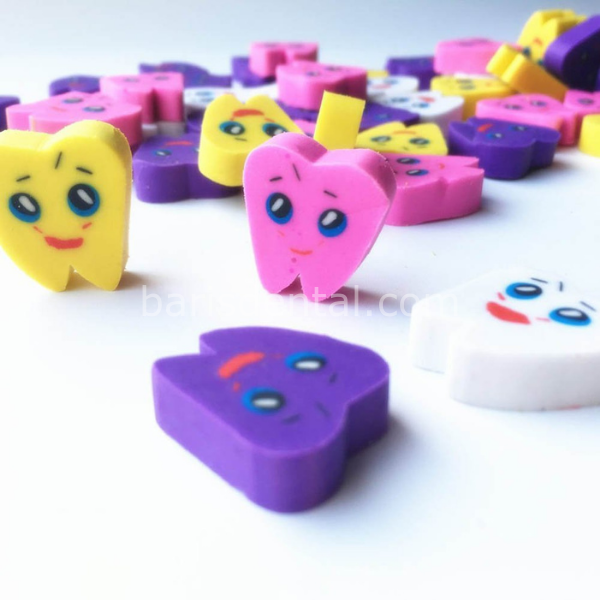 Diş Şeklinde Silgi 50 lik Paket Çocuklar için Hediye