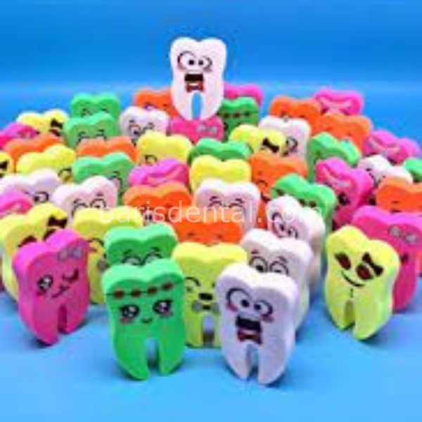 Diş Şeklinde Silgi 50 lik Paket Çocuklar için Hediye