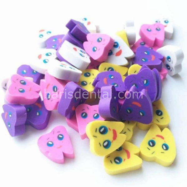 Diş Şeklinde Silgi 50 lik Paket Çocuklar için Hediye