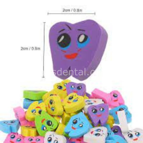 Diş Şeklinde Silgi 50 lik Paket Çocuklar için Hediye