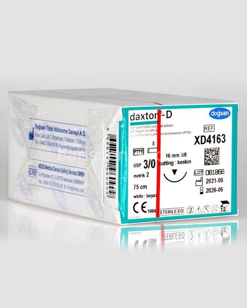 Doğsan Daxton-D Sütür 3/0 16 3/8 Keskin(▼),75cm