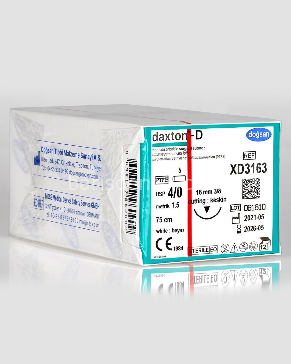 Doğsan Daxton-D Sütür 4/0 16 3/8 Keskin(▼),75cm