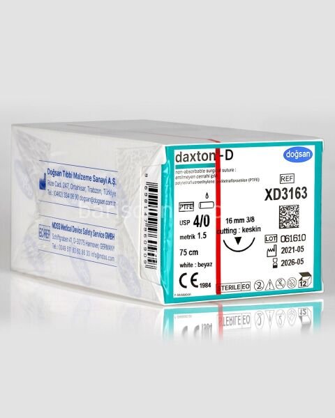 Doğsan Daxton-D Sütür 4/0 16 3/8 Keskin(▼),75cm