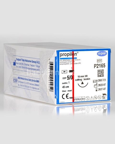 Doğsan Propilen Sütür 5/0 16 3/8 Keskin(Δ),45cm