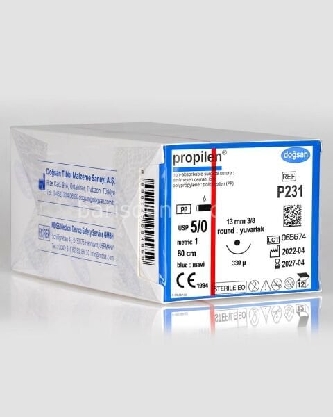 Doğsan Propilen Sütür 6/0 13 3/8 Yuvarlak,280µ,60cm
