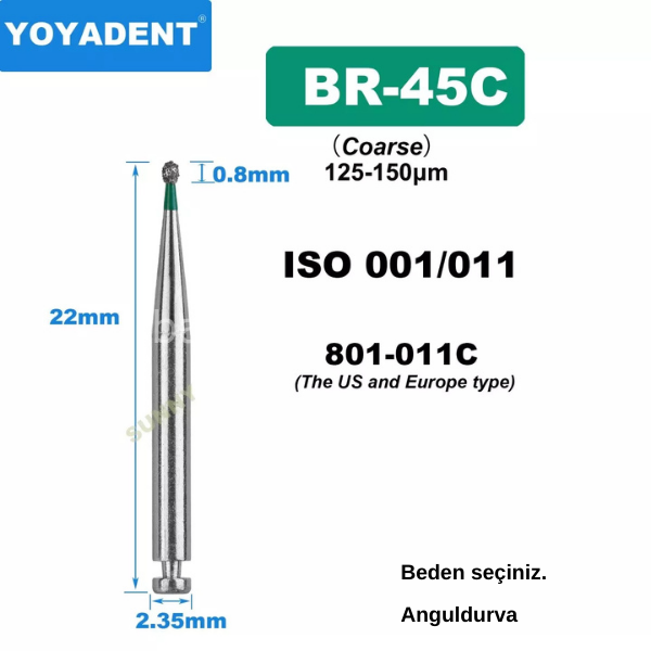 Anguldurva Elmas Frezi- Rond - Yeşil Kuşak