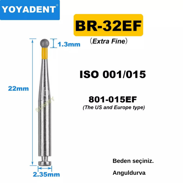 Anguldurva Elmas Frezi - Rond - Sarı Kuşak