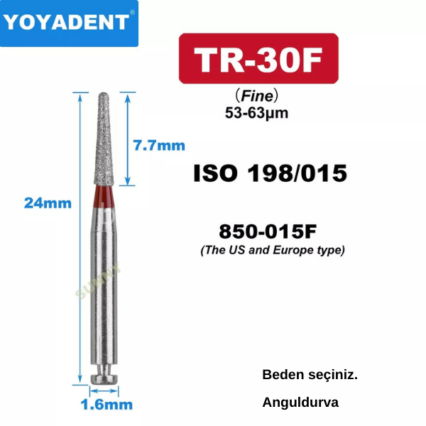 Anguldurva Elmas Frezi Sholder -Kırmızı Kuşak