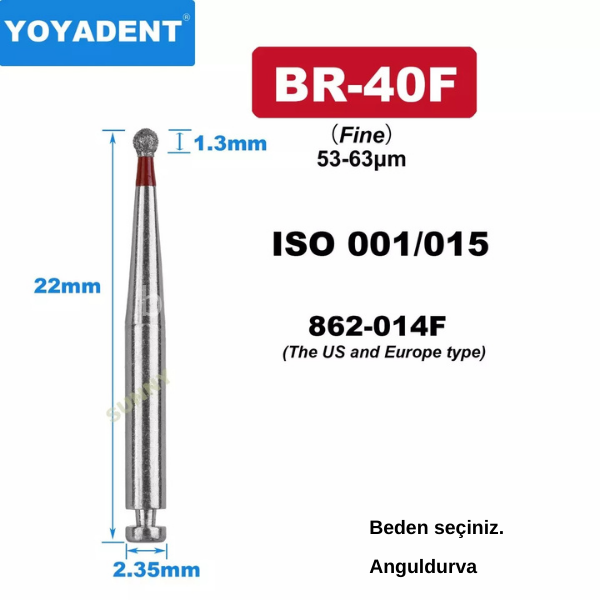 Anguldurva Elmas Frezi Rond -Kırmızı Kuşak