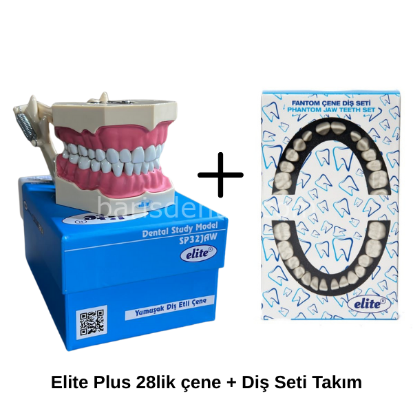 Elite Plus Fantom Çene Diş Etli -28'lik + Yedek Diş Seti 28'lik