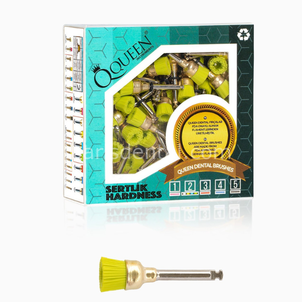 Yeşil yumuşak polisaj fırçası 7mm (Sertlik:2)