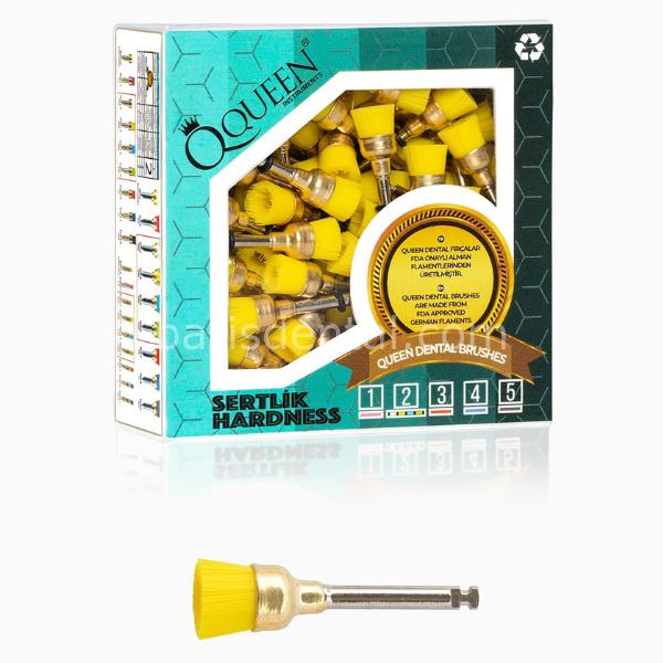 Sarı yumuşak  polisaj fırçası 7mm (Sertlik:2)