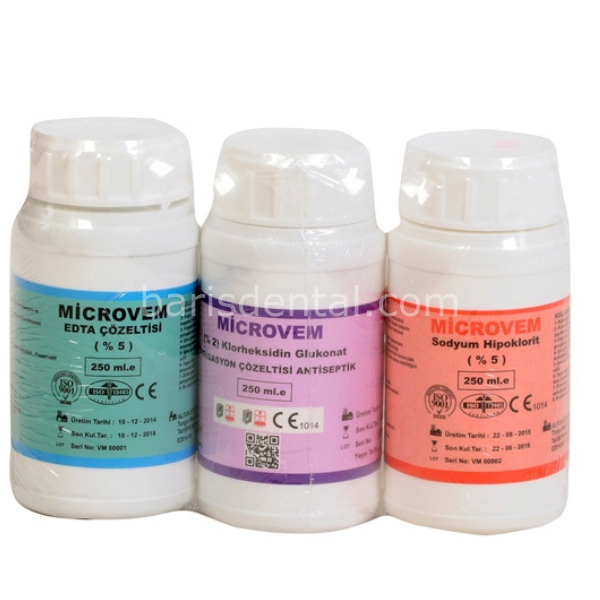 Microvem Edta- Kloraksidin-Hipo Solisyon 3 lü Paket