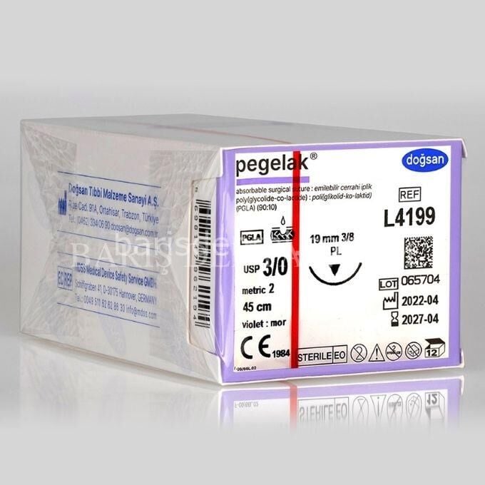 Doğsan Pegelak Sütur 3/0 19 3/8 PL,45cm