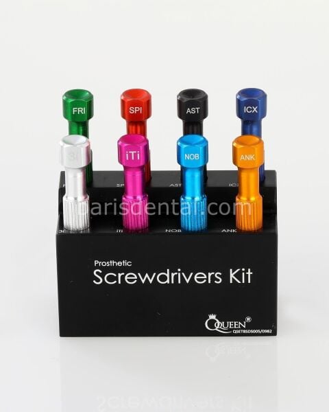 Queen Altıgen İmplant Vida Sürücüsü 8 Ad--Kaset - QSET8SDS005
