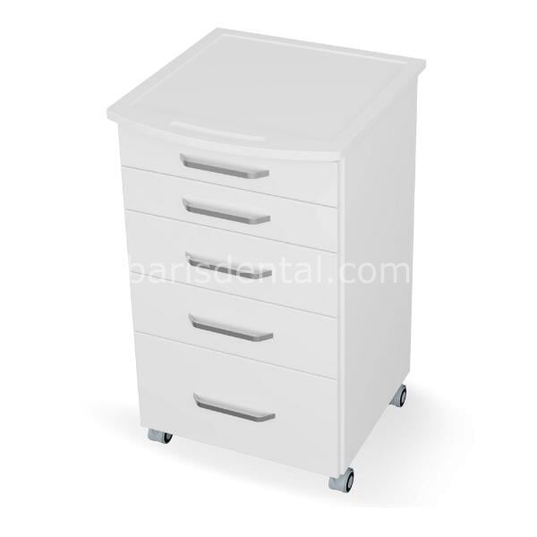 Dental LMMD-5 Membran Tezgahlı Mobil Dolap 5 çekmeceli